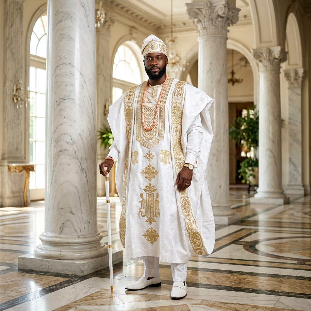 Ivory Groom Agbada